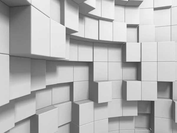 Abstract Geometric Background White Cubes — Stock Photo, Image
