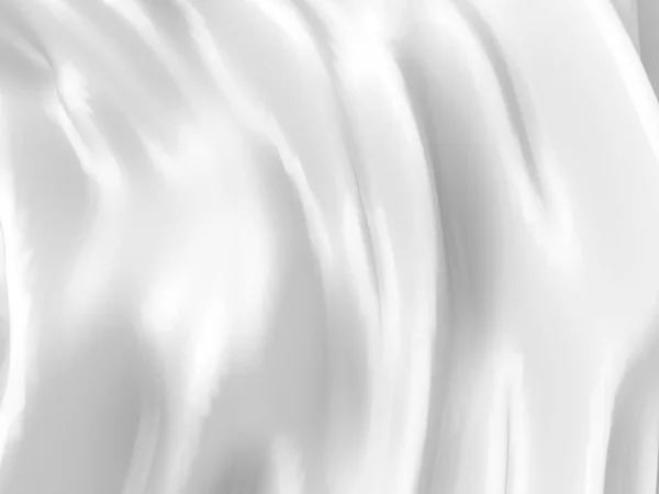 优雅的白色背景与弯曲的波浪线 渲染插图 — 图库照片