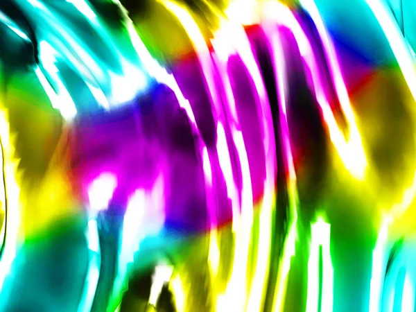 Abstract Wavy Glossy Colorful Shiny Metallic Background Render Illustration — Stock Photo, Image