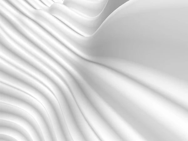 Elegante Sfondo Bianco Con Linee Onda Curve Illustrazione Rendering — Foto Stock