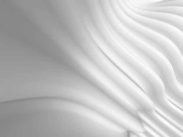 Κομψό Λευκό Φόντο Καμπύλο Κύμα Γραμμές Απεικόνιση Απόδοσης — Φωτογραφία Αρχείου