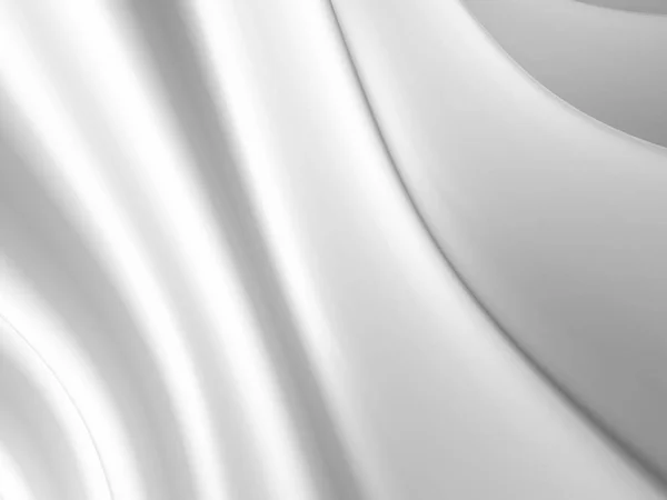 Elegantní Bílé Pozadí Zakřivené Vlnovek Vykreslení Obrázku — Stock fotografie