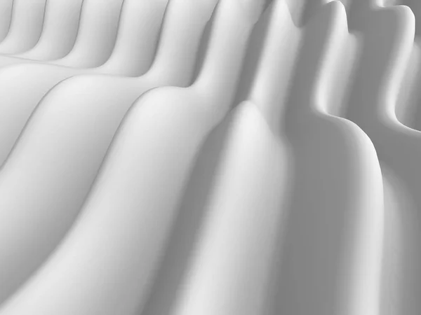 Елегантний Білий Фон Вигнутими Хвильовими Лініями Ілюстрація Рендеринга — стокове фото
