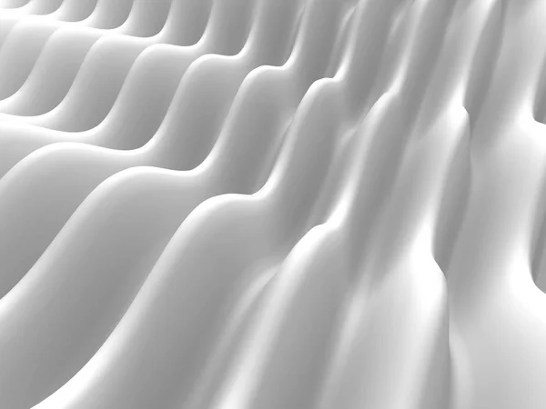 Elegant White Background Curved Wave Lines Render Illustration — Stock Photo, Image