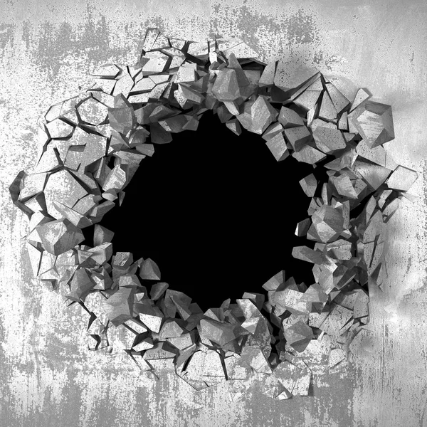 Pęknięte Dziury Nieczysty Ścian Betonowych — Zdjęcie stockowe