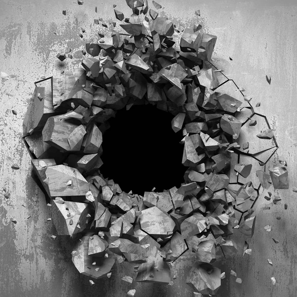 Dark Pęknięty Ściany Złamane Betonową Ścianę Tło Grunge Ilustracja Render — Zdjęcie stockowe