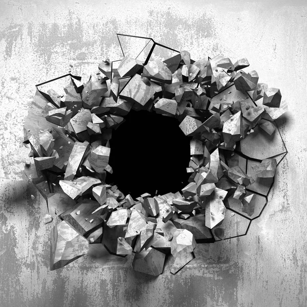 Dark Pęknięty Ściany Złamane Betonową Ścianę Tło Grunge Ilustracja Render — Zdjęcie stockowe