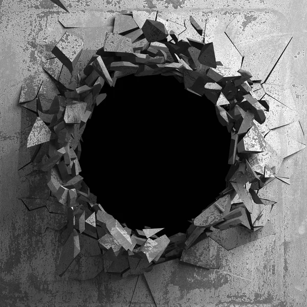 Тёмная Трещина Бетонной Стене Гранж Фок Трехмерная Иллюстрация — стоковое фото
