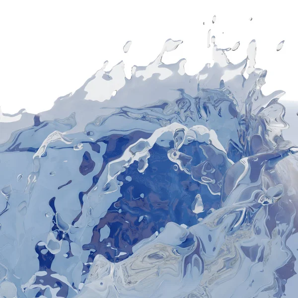 Modrá Šumivé Čistou Vodu Abstraktní Příroda Pozadí Vykreslení Obrázku — Stock fotografie