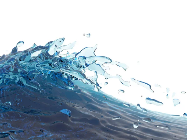 Splashing Blue Sparkling Pure Water Abstract Nature Background Render Illustration — Stock Photo, Image