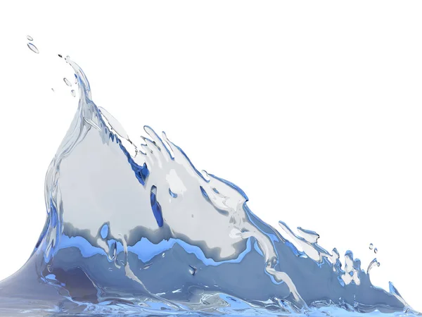 Splashing Blue Sparkling Pure Water Abstract Nature Background Render Illustration — Stock Photo, Image