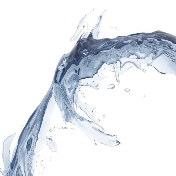 Salpicando Agua Pura Brillante Azul Fondo Abstracto Naturaleza Ilustración Renderizado —  Fotos de Stock