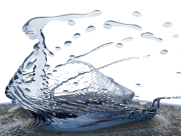 Blått Skinnende Rent Vann Abstrakt Naturbakgrunn Gjengillustrasjon – stockfoto