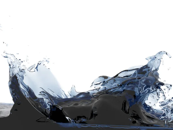 Blauwe Sprankelende Zuiver Water Spatten Abstracte Aard Achtergrond Render Illustratie — Stockfoto