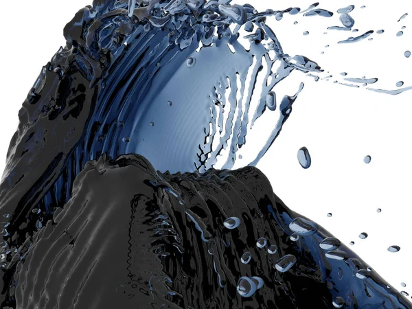 Blauwe Zuiver Water Spatten Abstracte Aard Achtergrond Render Illustratie — Stockfoto