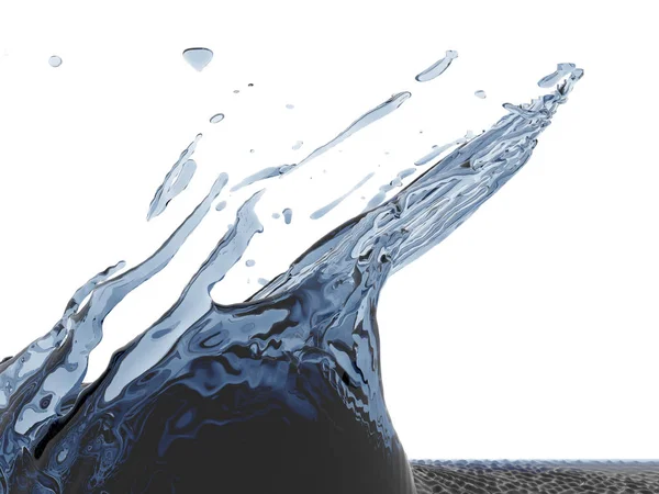 Πιτσίλισμα Μπλε Καθαρό Νερό Φόντο Αφηρημένου Χαρακτήρα Απεικόνιση Απόδοσης — Φωτογραφία Αρχείου