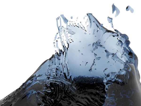Espalhando Água Pura Azul Fundo Abstrato Natureza Renderizar Ilustração — Fotografia de Stock