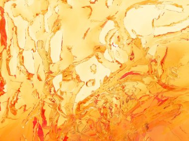 Beyaz arka plan üzerinde 3d izole sarı sıvı sıçrama render illüstrasyon, zemin