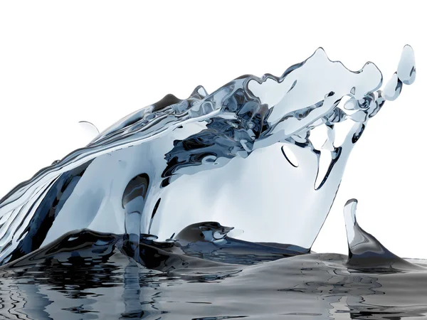 Plätschert Blaues Reines Wasser Abstrakte Natur Hintergrund Darstellung — Stockfoto