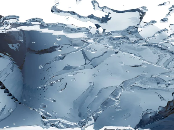 Πιτσίλισμα Μπλε Λαμπιρίζοντας Καθαρό Νερό Φόντο Αφηρημένου Χαρακτήρα Απεικόνιση Απόδοσης — Φωτογραφία Αρχείου