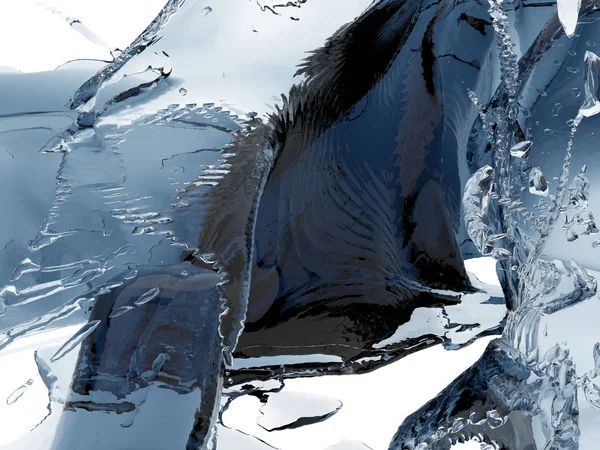 Розщеплення Блакитної Ігристої Чистої Води Абстрактний Фон Природи Ілюстрація Рендеринга — стокове фото
