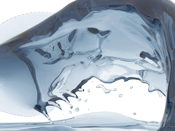 Брызги Синей Сверкающей Чистой Воды Абстрактный Природный Фон Трехмерная Иллюстрация — стоковое фото