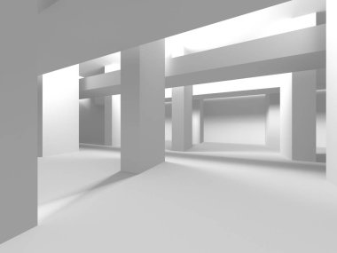 Soyut mimari modern tasarım arka planı. 3d resimleme