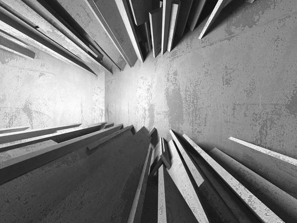 Beton mimari arka plan. Soyut boş karanlık oda. 3D render illüstrasyon
