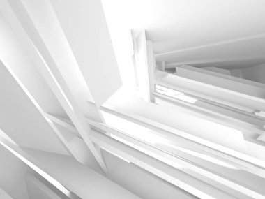 Soyut mimari modern tasarım arka planı. 3d resimleme