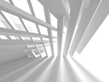 Soyut mimari modern tasarım arka planı. 3d resimleme