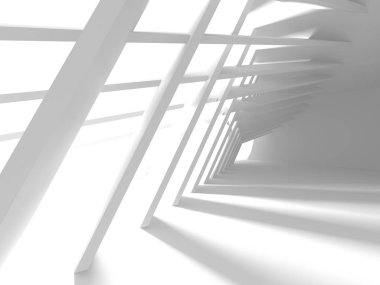 Soyut mimari modern tasarım arka planı. 3d resimleme