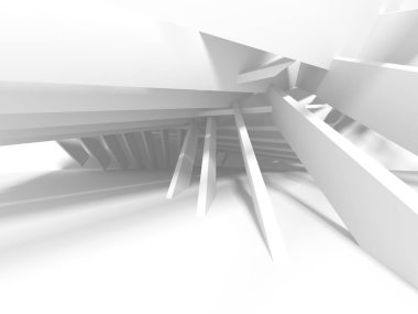 Soyut mimari modern tasarım arka planı. 3d resimleme