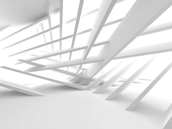 Abstract Modern White Architecture Background Render Illustration — Stock Photo, Image