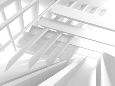 Soyut mimari modern tasarım arka planı. 3d resimleme