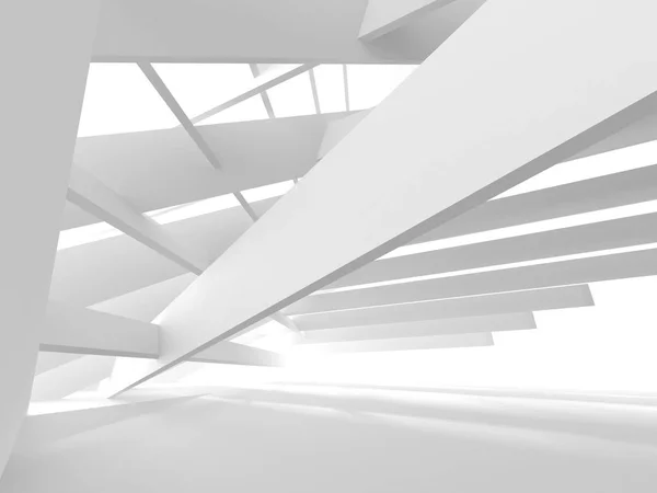 Abstracto Moderno Fondo Arquitectura Blanca Ilustración Renderizado —  Fotos de Stock
