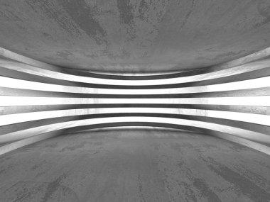 Geometrik beton mimari arka plan. 3D render illüstrasyon