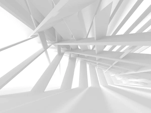 Fehér Architecture Építőipari Modern Belső Háttérrel Render Illusztráció — Stock Fotó