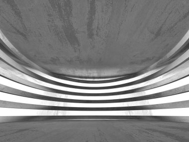 Geometrik beton mimari arka plan. 3D render illüstrasyon