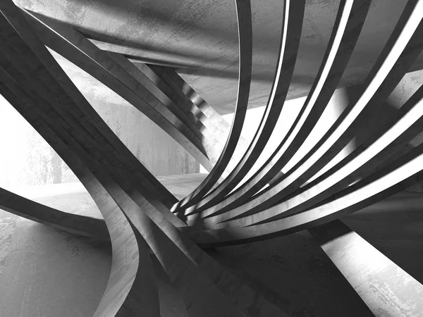 Αρχιτεκτονική Του Μπετόν Φόντο Αφηρημένη Άδειο Σκοτεινό Δωμάτιο Απεικόνιση Απόδοσης — Φωτογραφία Αρχείου