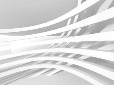 Geometrik beton mimari arka plan. 3D render illüstrasyon