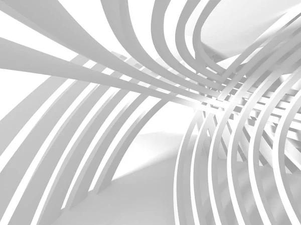 Abstract Modern White Architecture Background Render Illustration — Stock Photo, Image