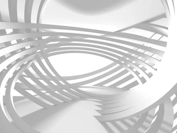 Futuristic White Architecture Design Background Render Illustration — Stock Photo, Image