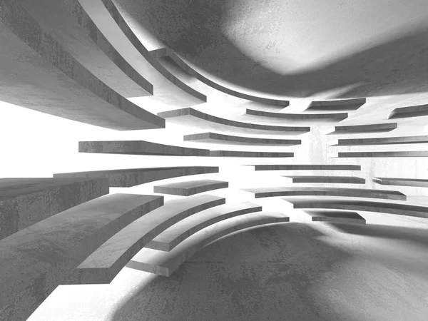 Dunkler Keller Leeres Rauminnere Betonwände Architektur Hintergrund Darstellung — Stockfoto