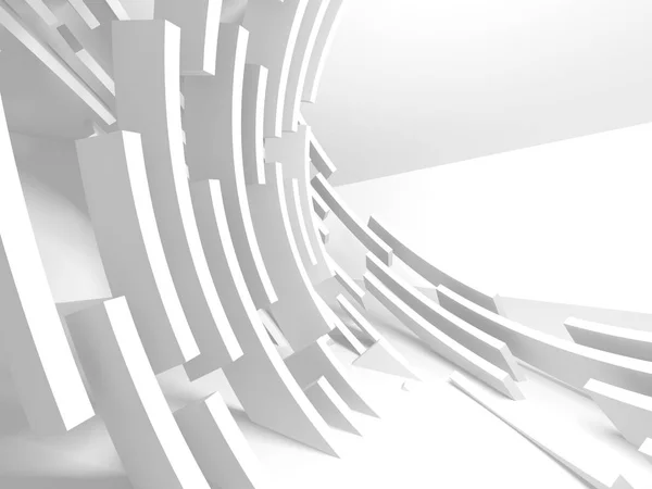 白い建築建設モダンなインテリアの背景 レンダリング図 — ストック写真