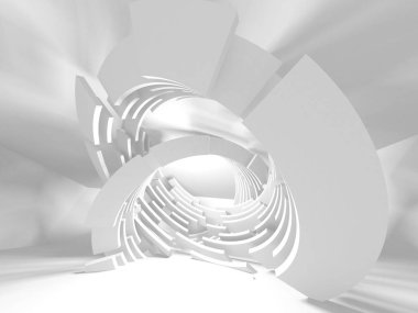 Soyut mimari modern tasarım arka planı. 3d resimleme
