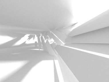 Soyut mimari modern tasarım arka planı. 3d resimleme