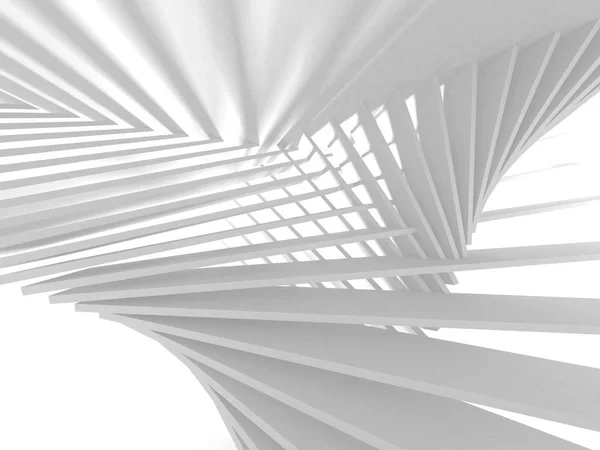 Abstract Modern White Architecture Inglês Ilustração Renderização — Fotografia de Stock