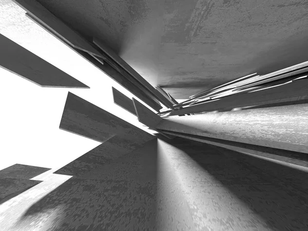 어두운 지하실 인테리어입니다 콘크리트 벽입니다 배경입니다 렌더링 — 스톡 사진