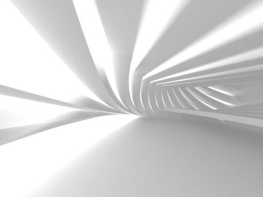 Soyut modern beyaz mimari arka planı. 3d resimleme