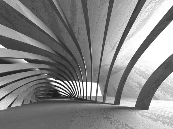 抽象几何混凝土建筑学3D 渲染例证背景 — 图库照片
